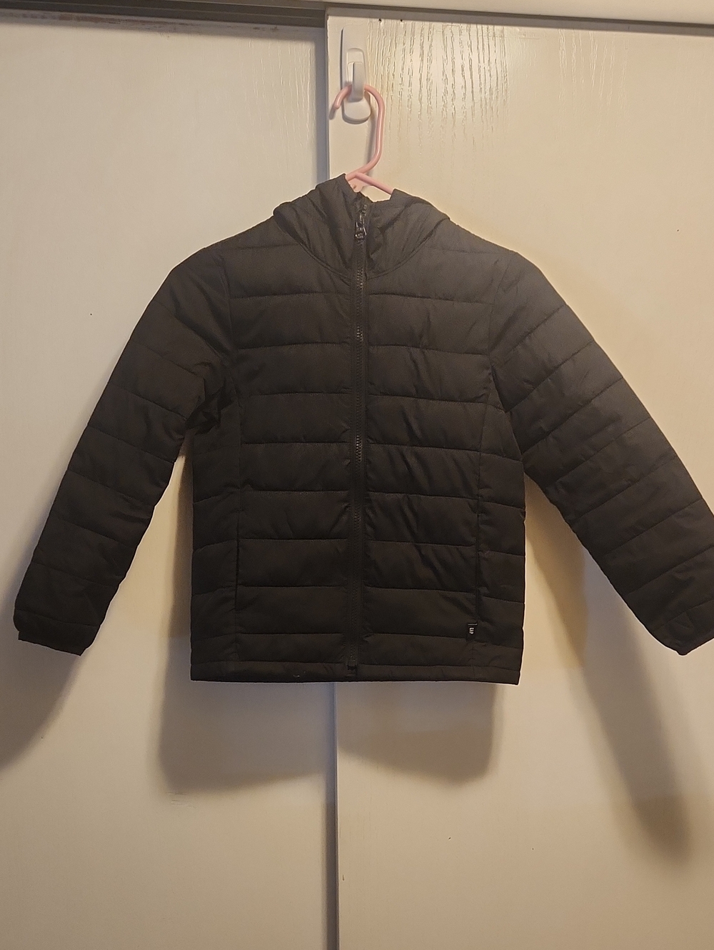 GAP Kids Small Black Quilted Hooded Puffer Jacket